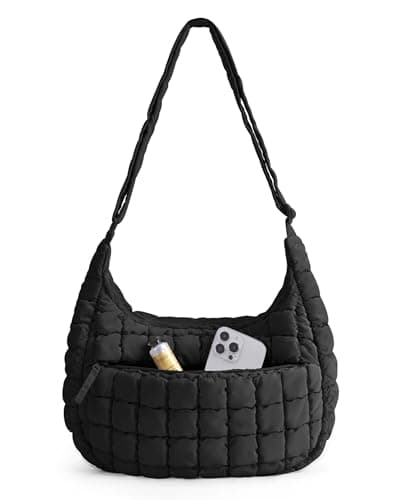 BAGSMART Quilted Crossbody Bags for Women, Travel Purses Hobo Shoulder Bag