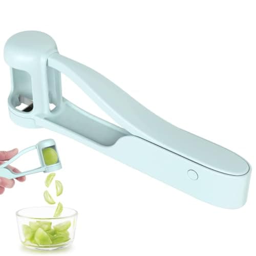 WhiteRhino Grape Cutter Grape Slicer for Toddlers,Grape Cherry Tomato Strawberry Cutter Quarter Slicer tool For Vegetable Fruit Salad Cake Decoration,Stainless Steel kitchen Gadget Fruit cutter(Bule)
