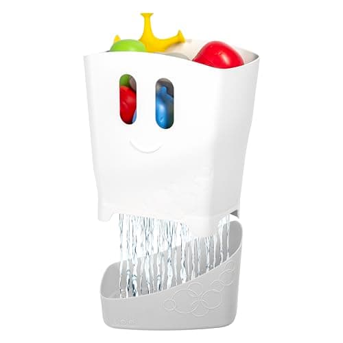 Ubbi Stand Up Bath Toy Storage Organizer, Gray | Bath Caddy with Removable Drying Rack Bin for Baby & Toddlers