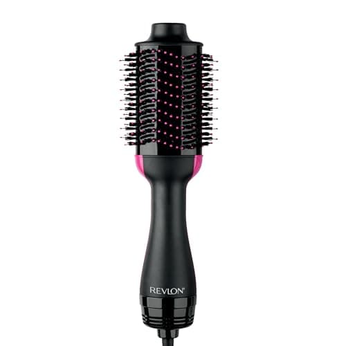 REVLON One-Step Volumizer Hair Dryer and Styler, 2.8 in Barrel, Black | Full-bodied blowouts, best for mid-length to long hair, 3 heat settings, nylon pins and tufted bristles