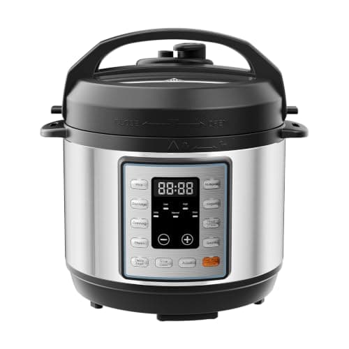 OLIXIS 10-In-1 Electric Pressure Cooker, 3 Quart Multi Cooker for Rice, Stew and Steam, Small Programmable Stainless Steel Pot with Slow Cook Function and Ceramic Inner Pot