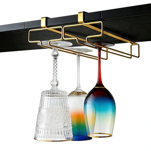 Under Shelf Wine Glass Rack 2-Pack