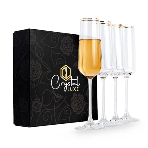 The 7th Beryl CRYSTAL LUXE Champagne Flutes