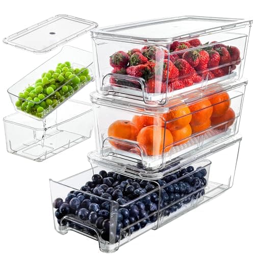 4-Pack Stackable Fruit Storage Containers