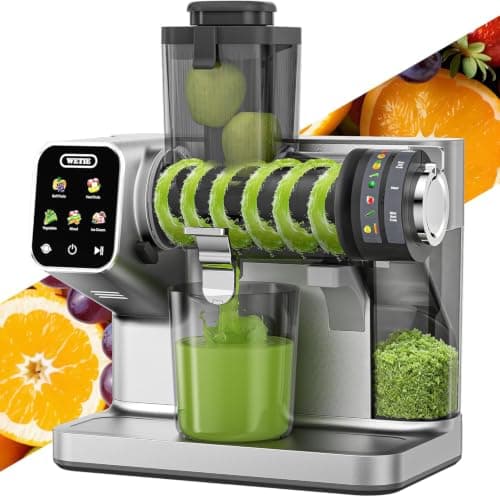 Cold Press Juicer, Powerful Juicer Machines with Adjustable Juicing Pressure