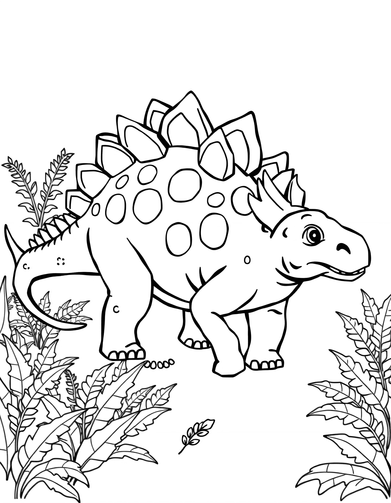 Dinosaurs coloring page 3