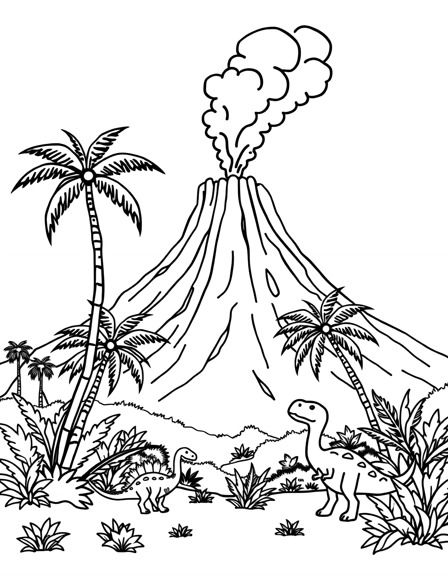 Dinosaurs coloring page 6