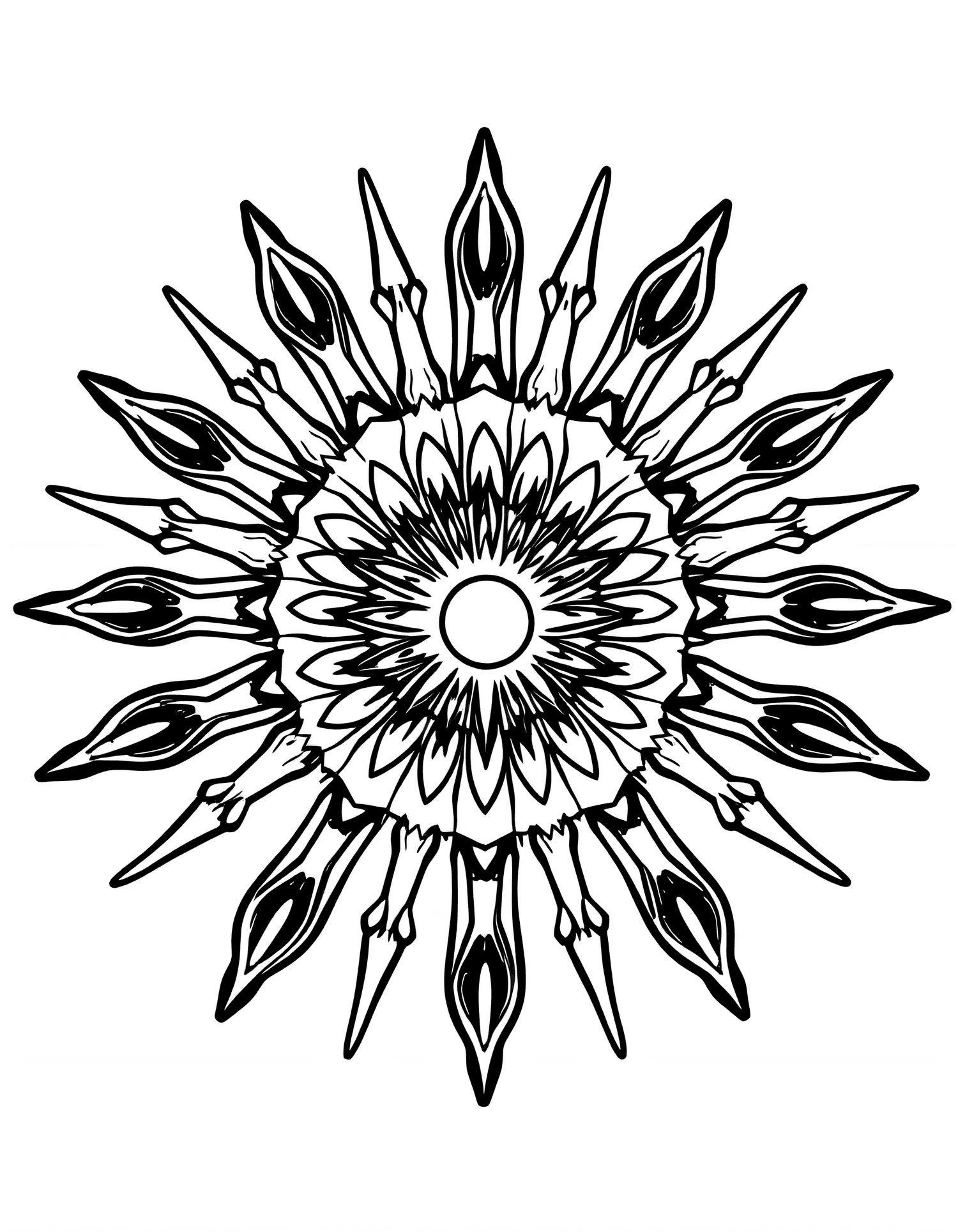 Mandalas & Patterns coloring page 2