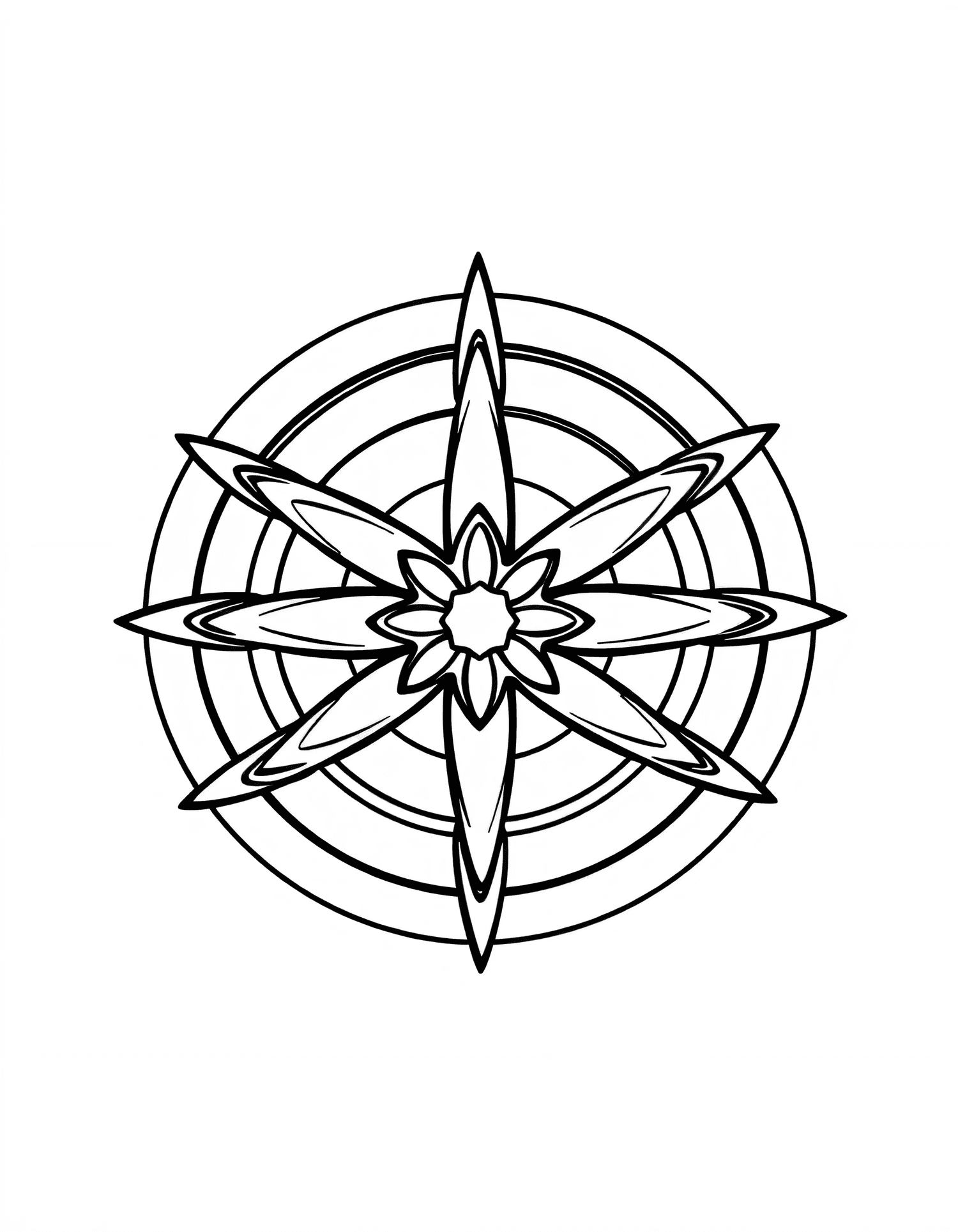 Mandalas & Patterns coloring page 4