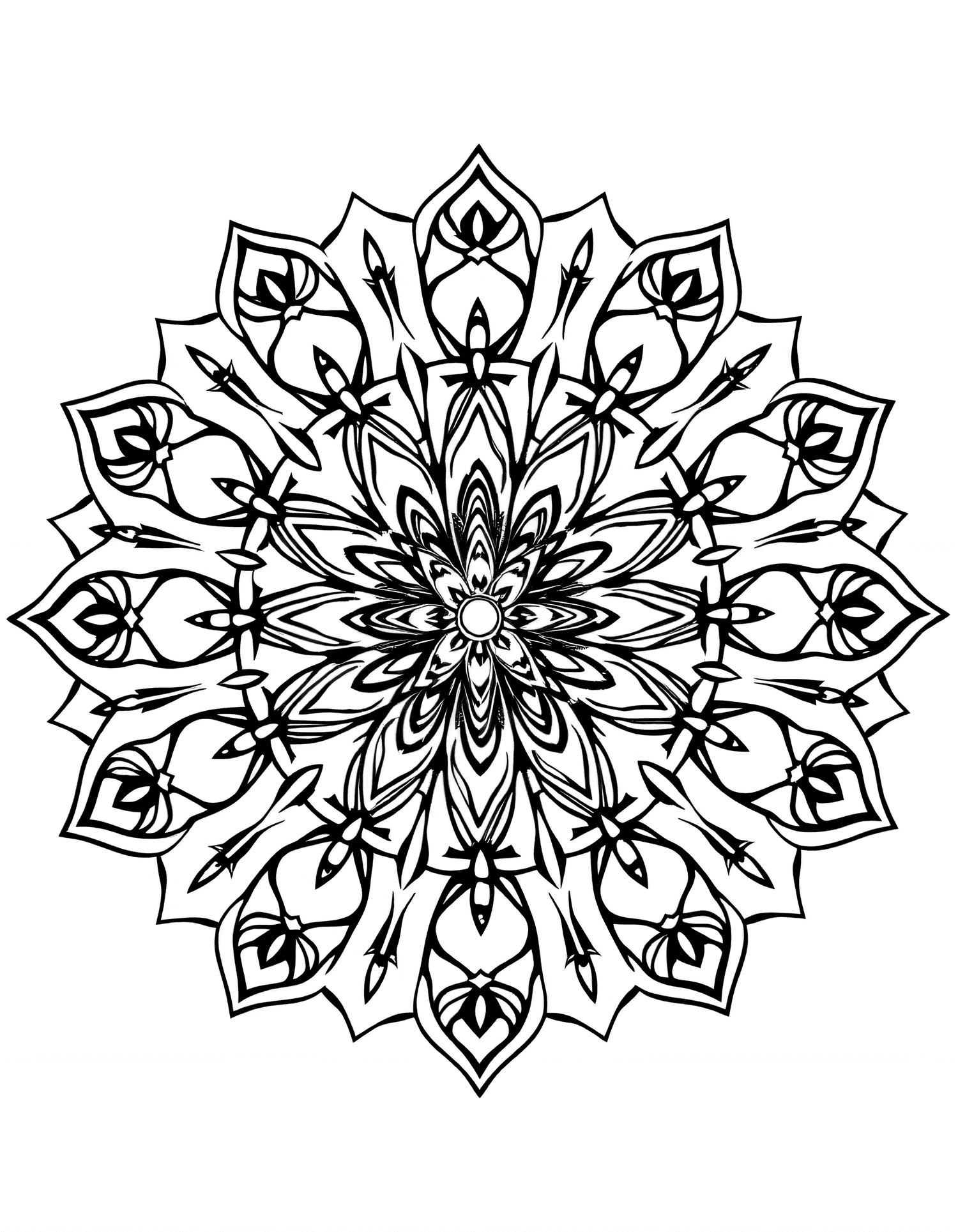 Mandalas & Patterns coloring page 6