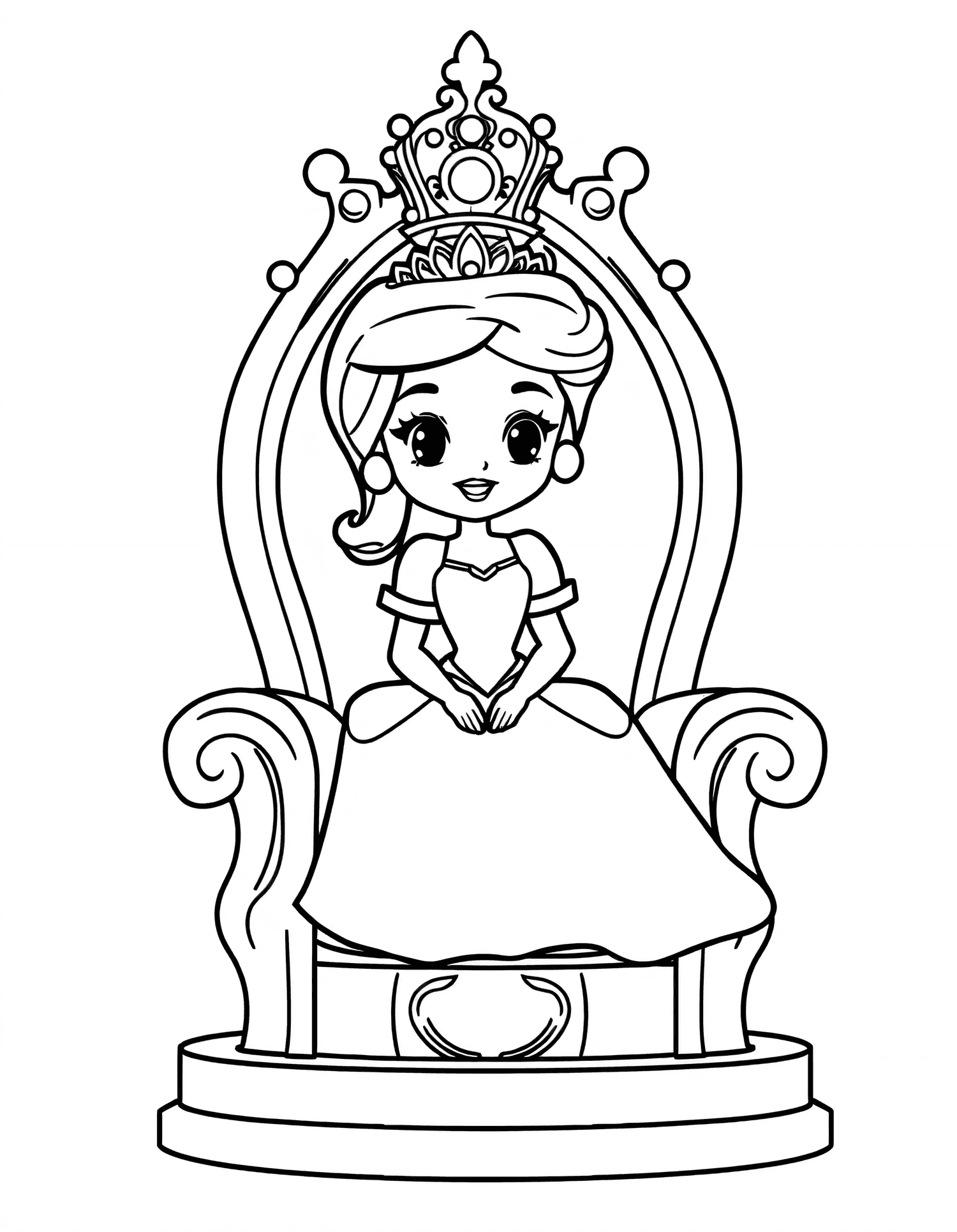 Preview of Princesses & Unicorns coloring pages
