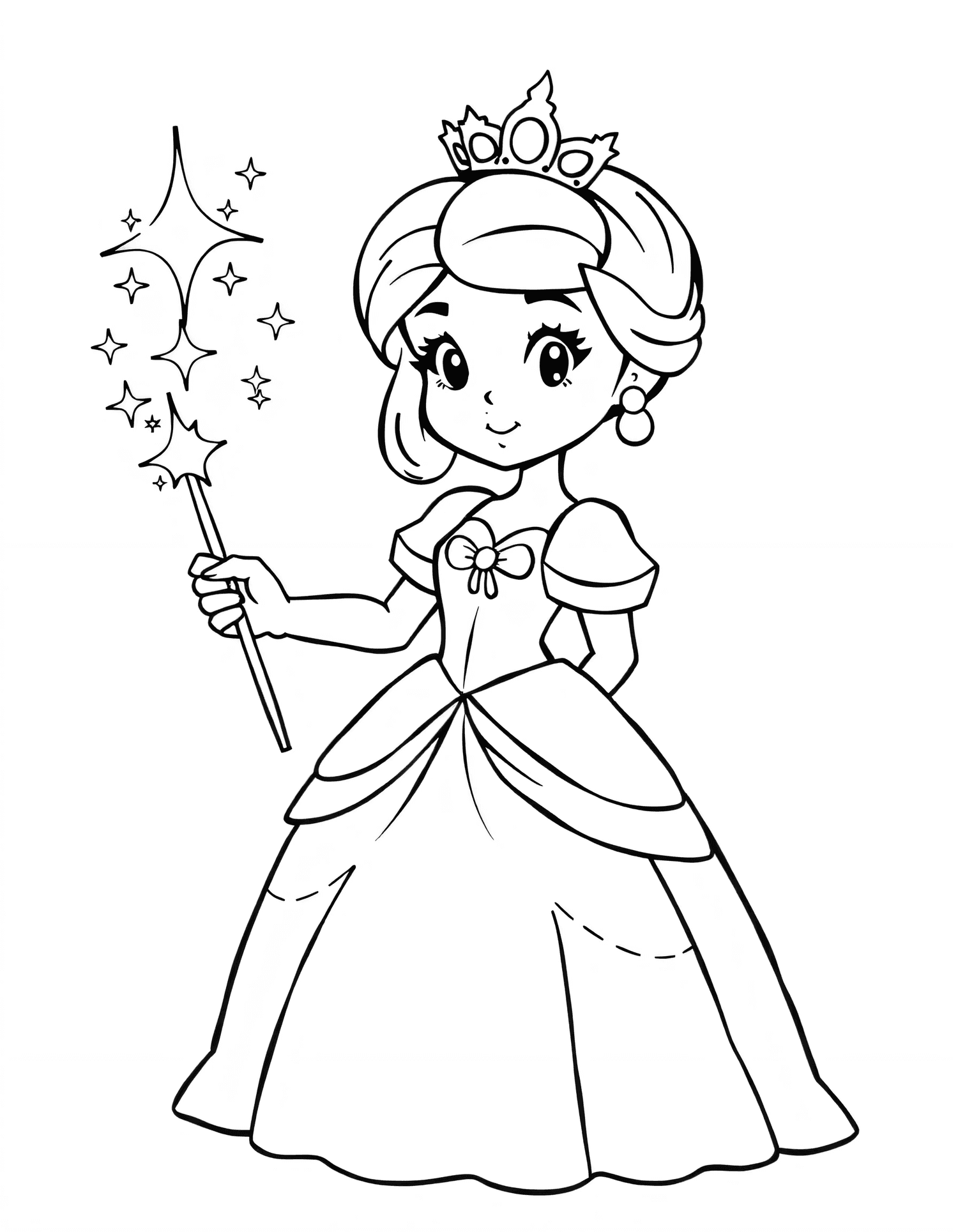 Princesses & Unicorns coloring page 5