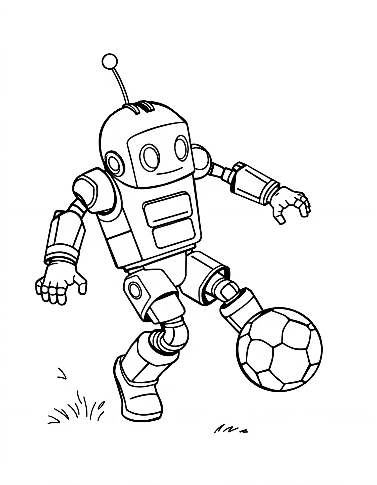 Robots & Tech coloring page 5