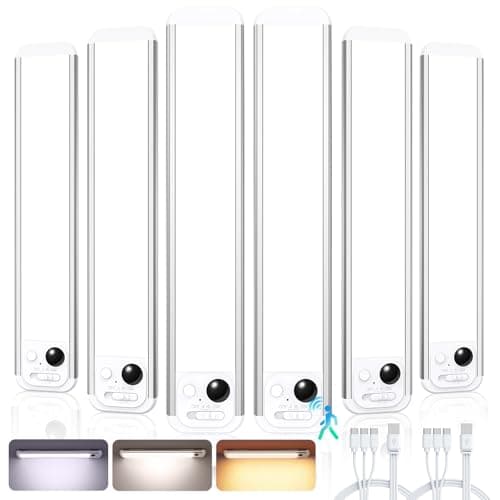 Under Cabinet Lighting 6 Pack, 3 Colors