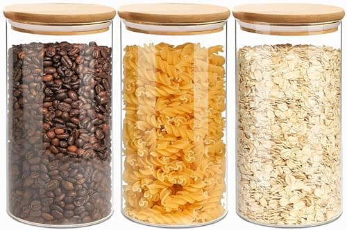 1.5 Qt Round Glass Storage Containers with Lids