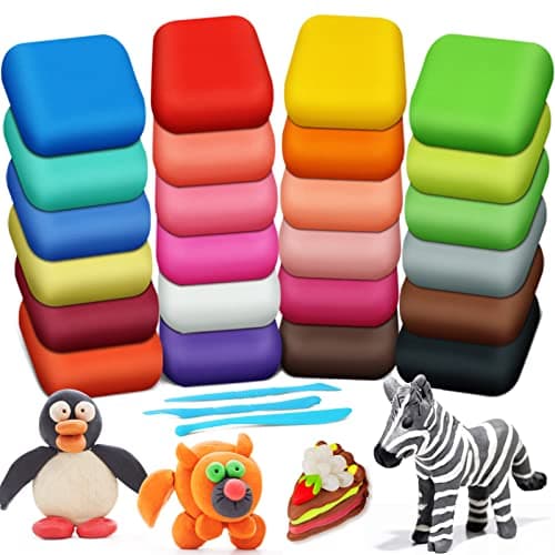 Air Dry Clay, 24 Colors Modeling Magic Clay for Kids
