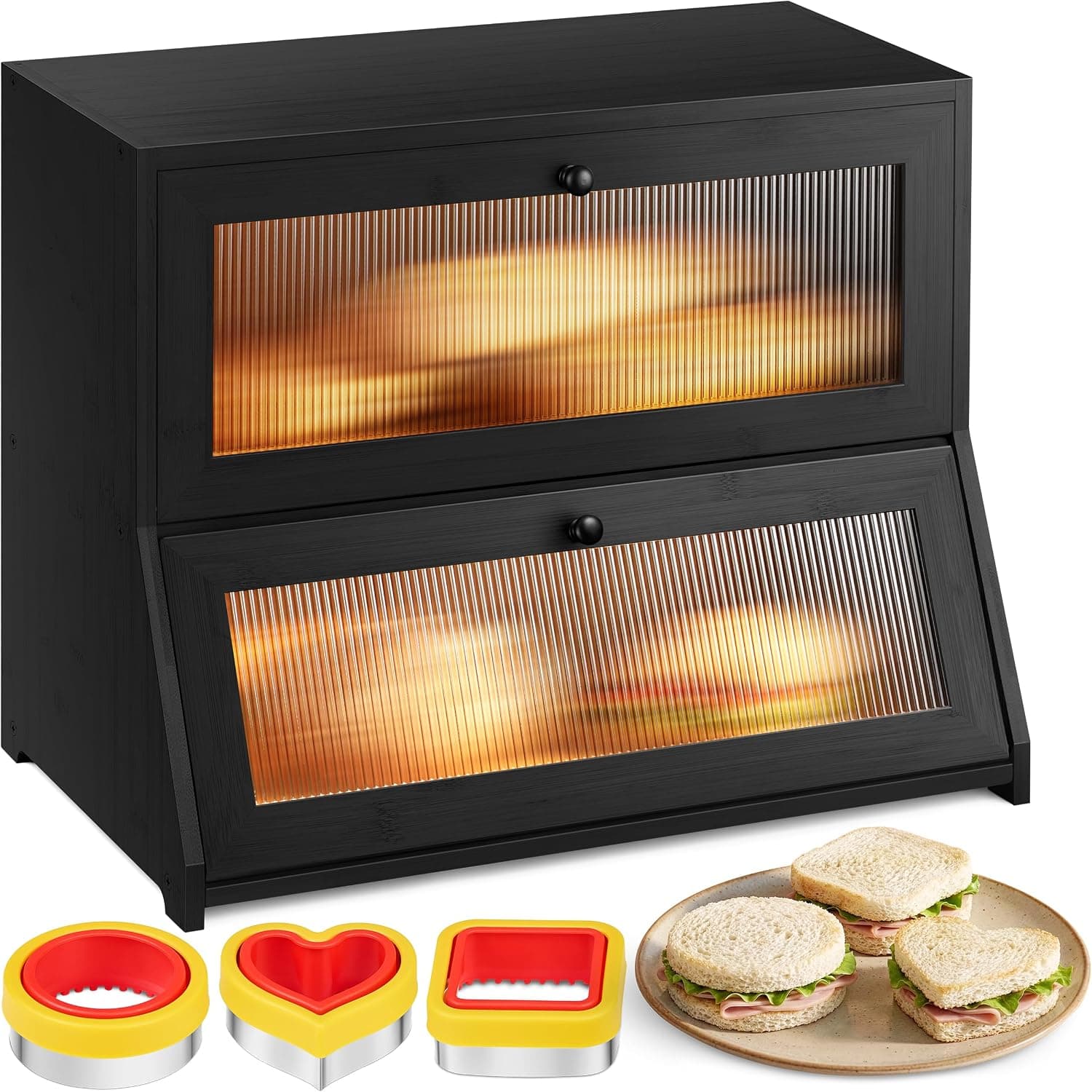 Large Bread Box for Kitchen Countertop